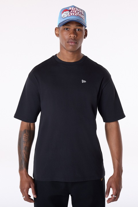 New Era, Тениска с фигурален принт и надпис, Червен/Черен