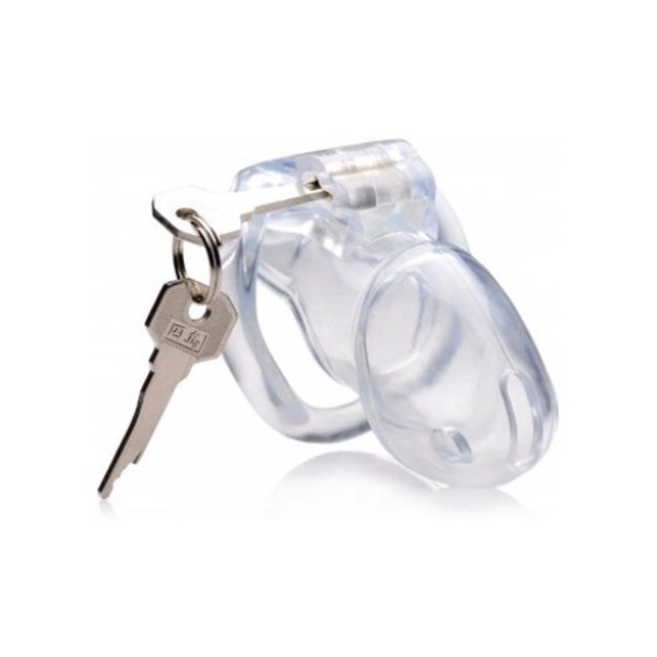 Centura de castitate, XR Brands, Clear Captor, 4 inele pentru testicule, 1,7x2,2 inch, transparent