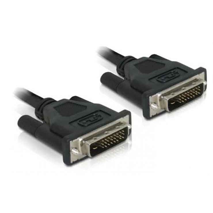 Cablu DVI 24+1 LA DVI 24+1 T-T 0.5M, DELOCK, negru
