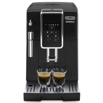 Espressor automat De'Longhi Dinamica ECAM 350.15.B, 1450W, 15 bari, sistem spumare manual, Negru