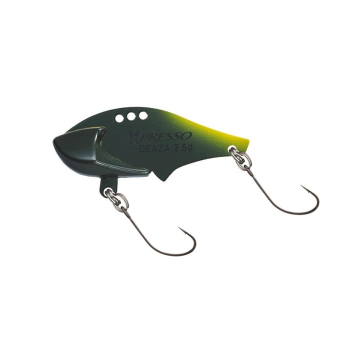 Daiwa Presso DZA 2,5g mesterséges csali, sötétzöld, 2 horog, mélyvízhez