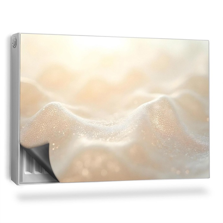 Capac decorativ pentru calorifer, Wallfluent, Vegetatie de iarna, Crem, 90 x 60 cm, 010220260040000282474