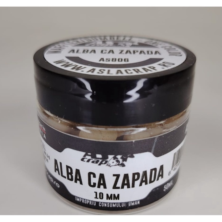 Momeala carlig, As La Crap, Wafter/Dumbel, 10mm, 50g, Alba Ca Zapada