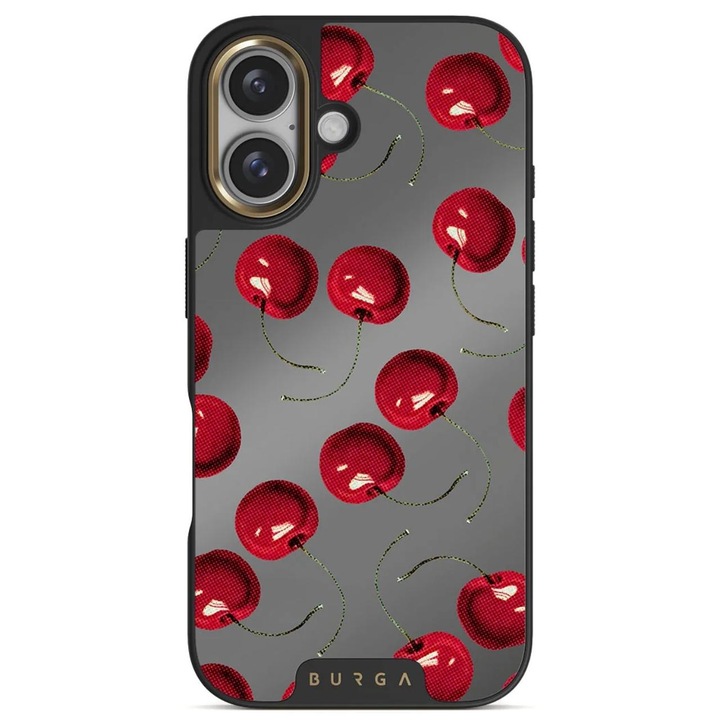 Husa Burga Elite Mirror Magsafe Gold Cherrybomb compatibila cu iPhone 16