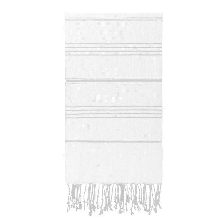 Prosop plaja/SPA, 100x180 cm, Alb, 100% bumbac Terry Selection