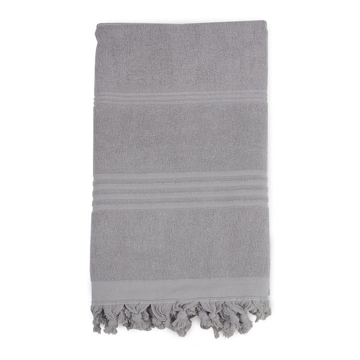 Prosop plaja/SPA Elegance Collection, 100x165 cm, Gri, 100% bumbac Terry Selection