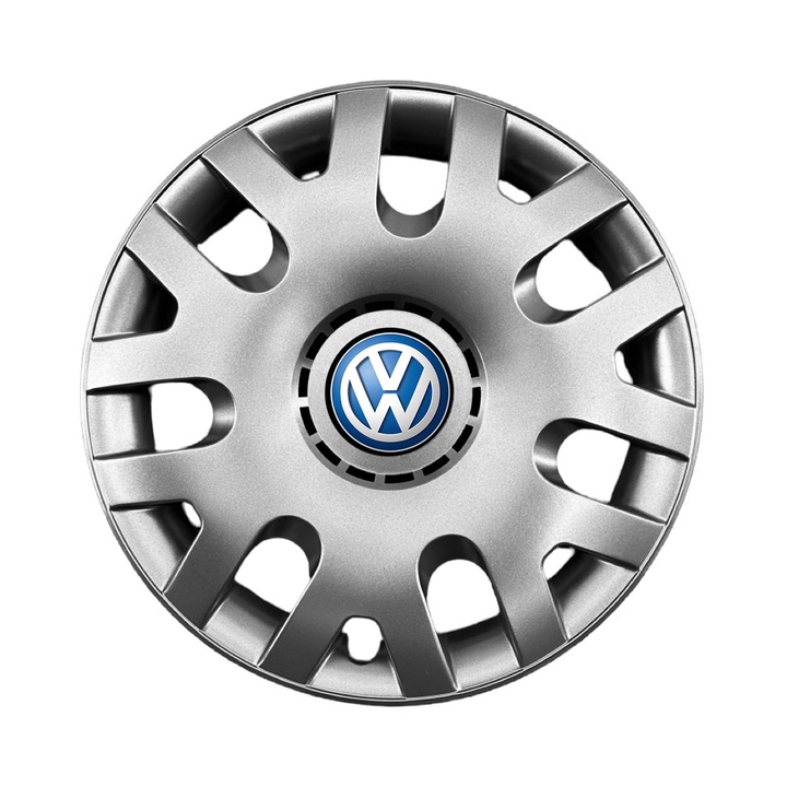 4 db kerékburkolat készlet R14 AutoSSF ®, 14 hüvelykes felnikhez, VW-hez, 204-es modell, kék logó