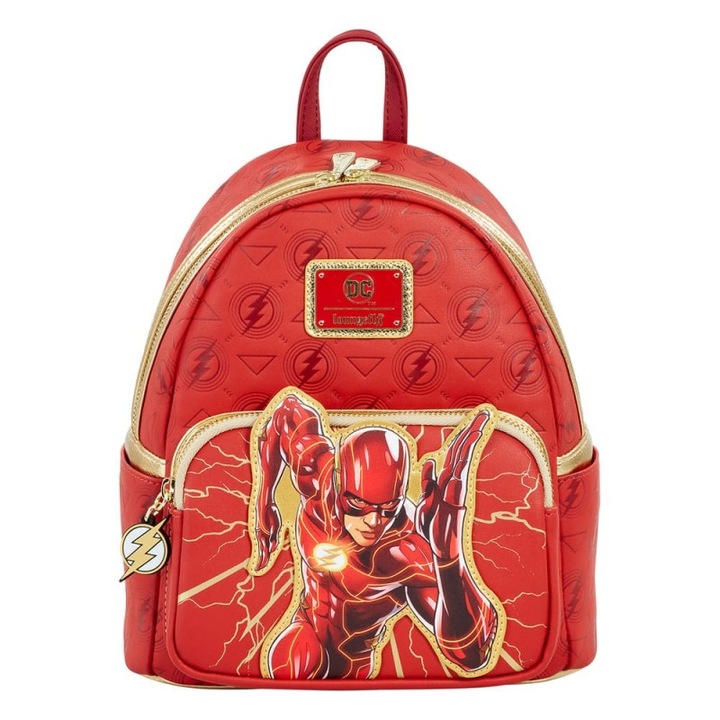Rucsac DC Comics The Flash, Loungefly, piele ecologica, 23x12x27cm
