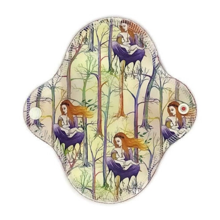 Újrafelhasználható nedvszívó Pupus, bambusz, 18-19cm, többszínű