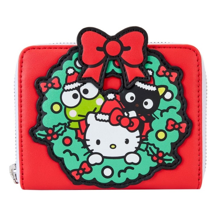 Portofel Loungefly Hello Kitty Winter Wonderland, 100% piele PU, 7x2,5x11cm