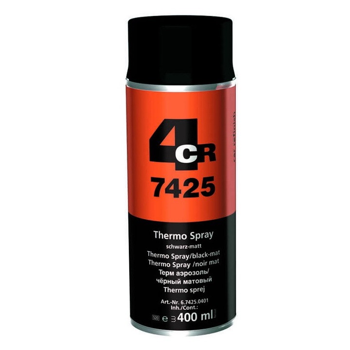 Thermal spray 4CR, 7425, 400ml, fekete, festék előkészítéshez