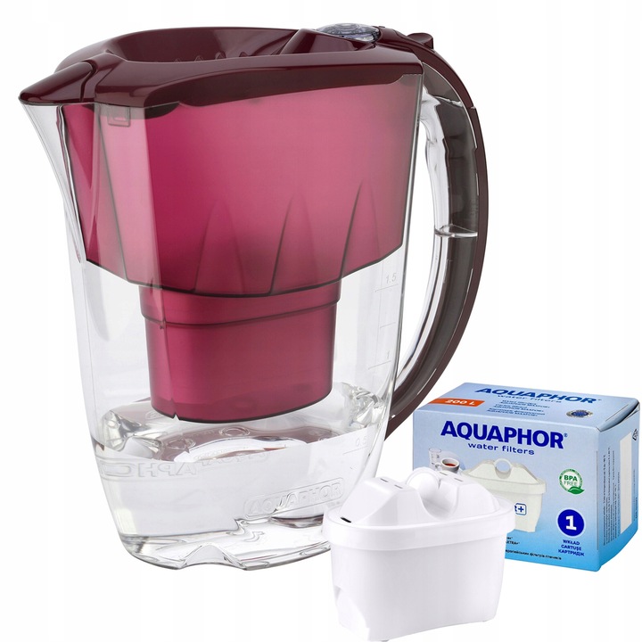 Cana filtranta Aquaphor Amethyst 2,8 l, cires, 1 filtru Maxfor B25, 122x256x266mm