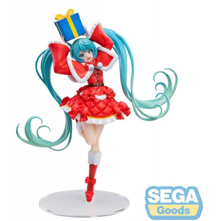 Figurina Hatsune Miku, Sega, PVC, 19 cm, cu suport, cutie imprimata