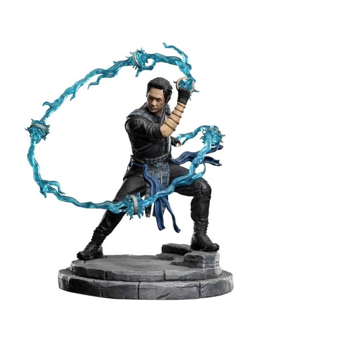 Figurina Wenwu BDS, Shang-Chi, 1/10, Iron Studios, 21x17x16,5cm, negru cu detalii albastre