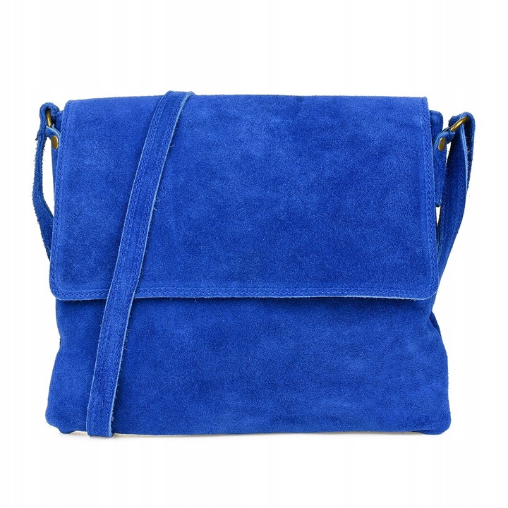 Női táska valódi bőrből, Vera Pelle, kék