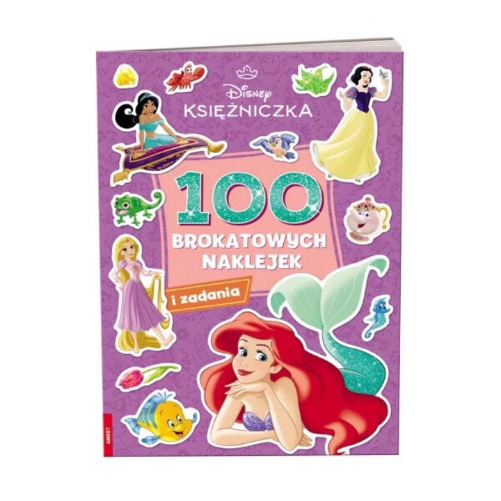 Disney księżniczka. 100 brokatowych naklejek, Ameet, 2025