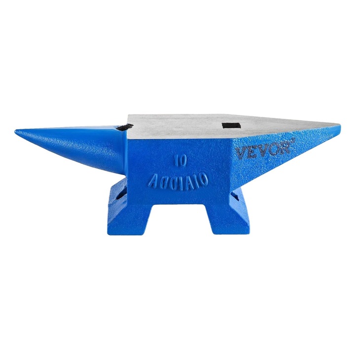 Стоманена наковалня, VEVOR, 60 кг твърда кована стомана, синя