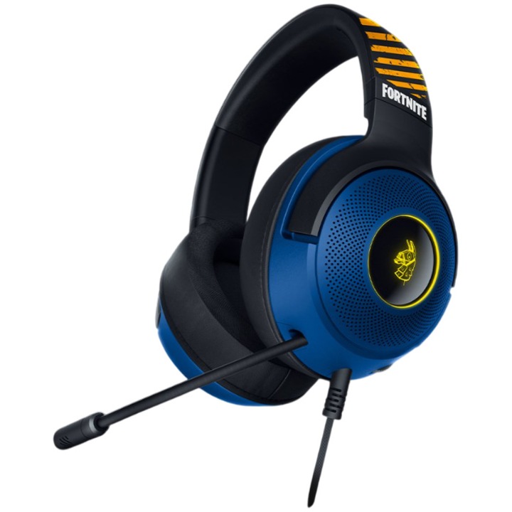 Слушалки Gaming с кабелRazer Kraken V3 X Fortnite Edition, Razer Chroma RGB осветление