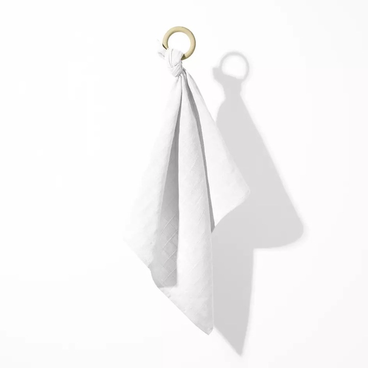 Muminky baba törölköző fogzási játék, 30x30cm, fehér