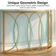 Mese console, Tribesigns, aur/alb, 110x35x80cm, otel/marmura