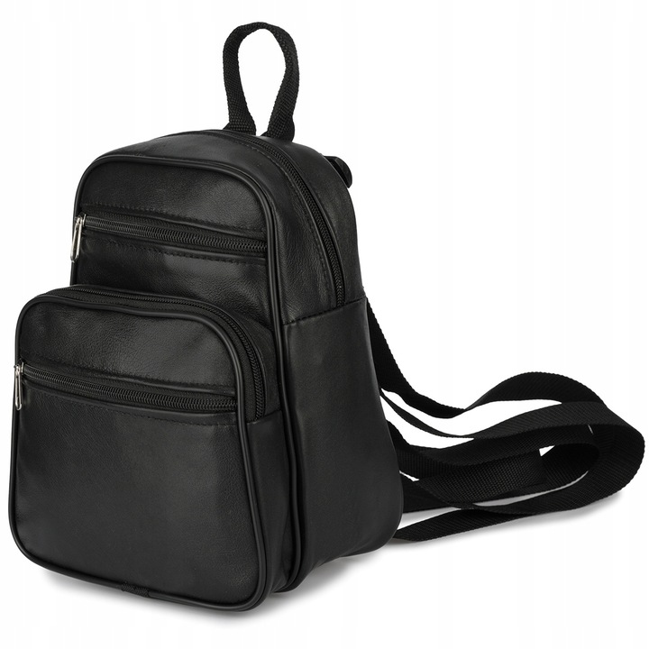 Дамска раница Beltimore естествена кожа черна 27х22см