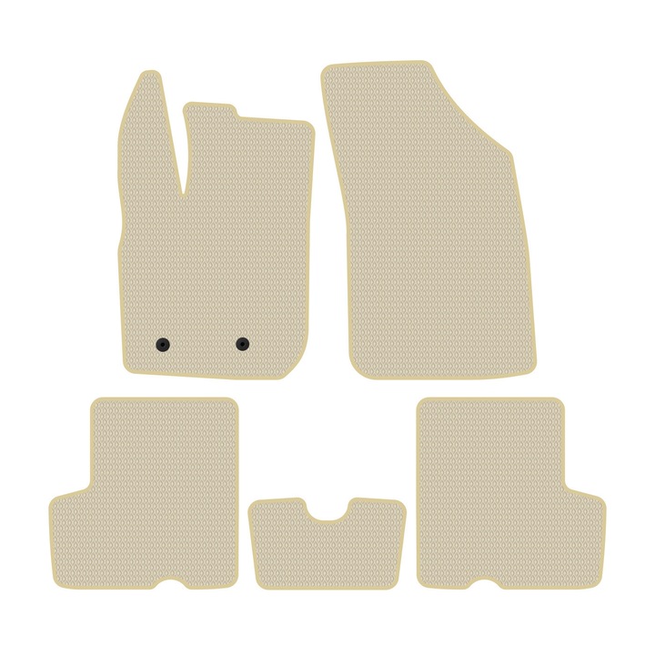 Set Covorase Auto dedicate Dacia Duster I (2013-2018) SUV all seasons perfect compatibile, 5 piese, Bej Deschis