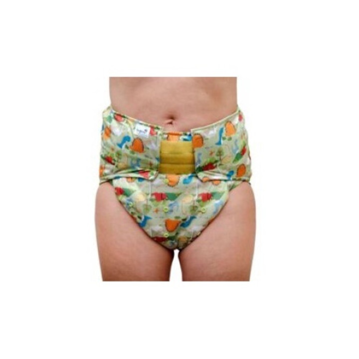 Újrahasználható felnőtt pelenka betéttel, Pupus, XL/2XL, 110-160cm, szett 1 db bambusz betéttel