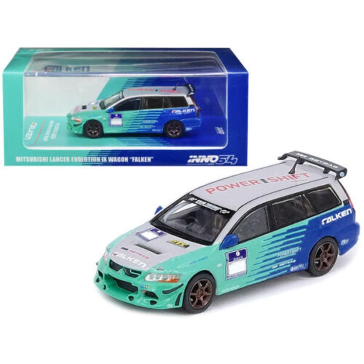 Mitsubishi Lancer Evolution IX Wagon Falken Tyres modellautó, 1:64 Inno64