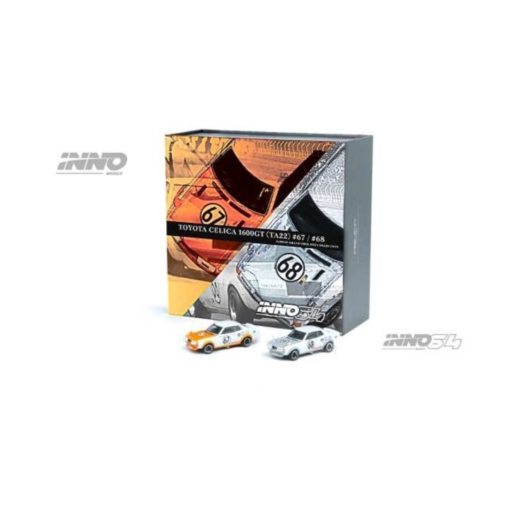 Autómodell szett 2 Toyota Celica 1600gt ta22 #68 & #68 1972 1:64 Inno64