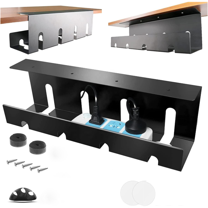 Органайзер за кабели и кабели, Водач за кабели, черен, 40 см