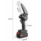 Mini láncfűrész, 6", 2x 24 V-os elem, 2 lánc, tartozékokkal, fekete