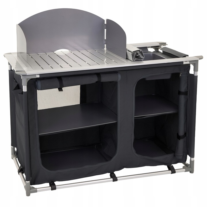 Маса тип кухненски шкаф, сгъваема маса, градинско покривало, КЪМПИНГ маса