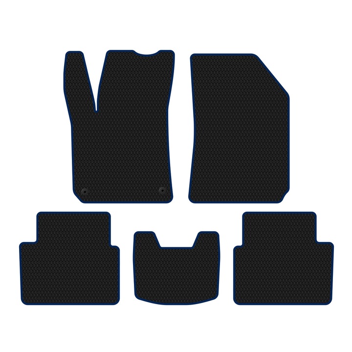 Set Covorase Auto dedicate Peugeot 308 SW II (2013-2017) Combi all seasons perfect compatibile, 5 piese, Albastru / Negru