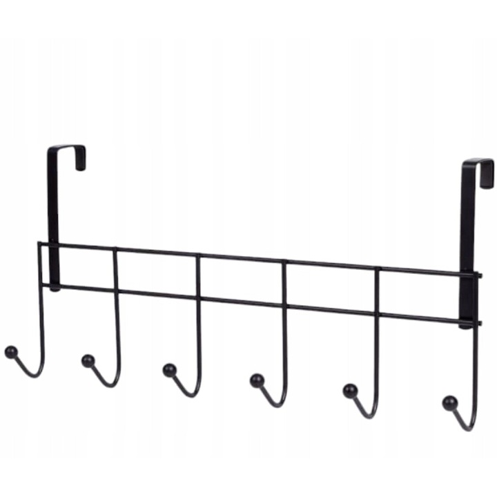 Umeras metalic, CARDSPLITTER, 6 carlige, negru, 22x47x7,5cm