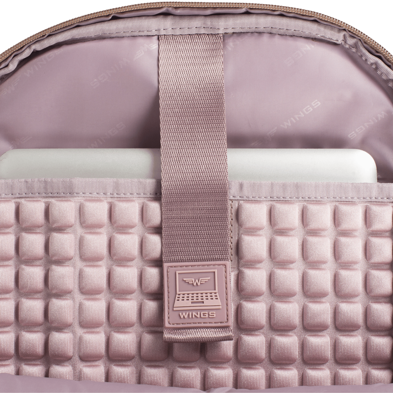 Rucsac multifunctional WINGS SKYLARK, bej, pentru femei, dimensiuni laptop 14"