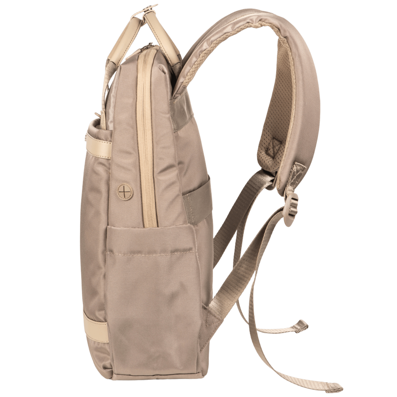 Rucsac WINGS SKYLARK bej, pentru laptop de 14 inch, impermeabil, cu multiple compartimente, dimensiuni conforme cu bagajul de cabina