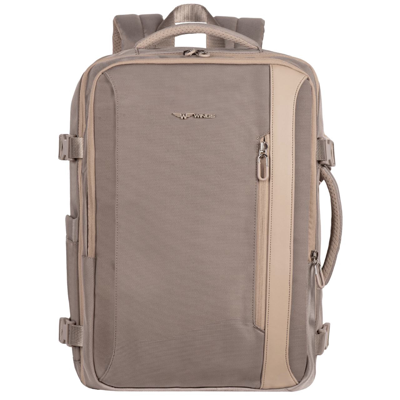 Rucsac multifunctional WINGS Skylark, extensibil, 15,6" pentru laptop, impermeabil, bej