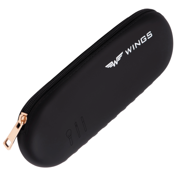 Калъф за четки за грим, Wings, силиконов, черен, компактен