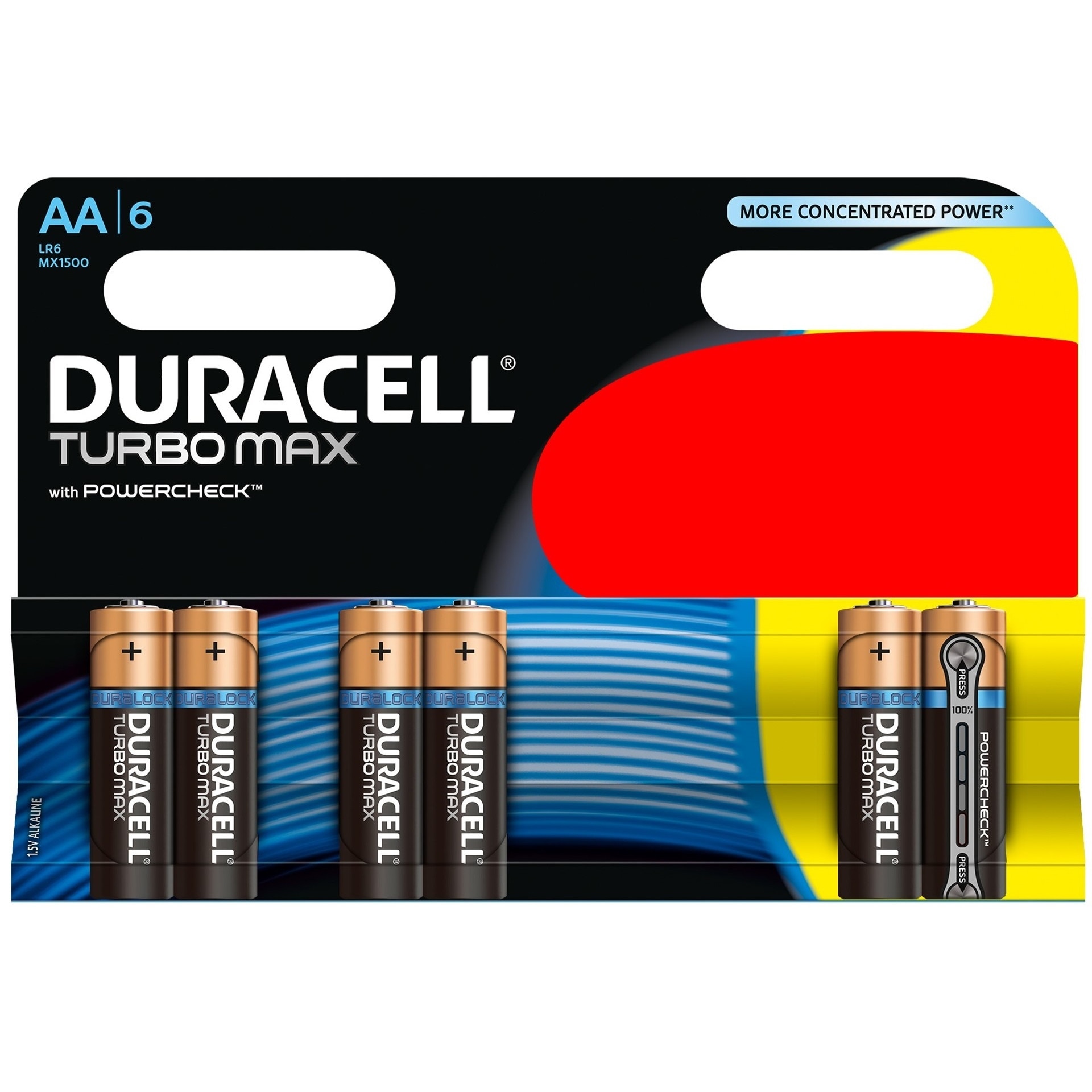 Baterii DURACELL Turbo Max AAK6, R6, POWERCHECK™ 6 bucati/blister