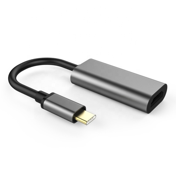 Adaptor Convertor HDMI la Type-C, 4K, Ultra HD, 30 Hz, 19 cm, Plug & Play, Gri
