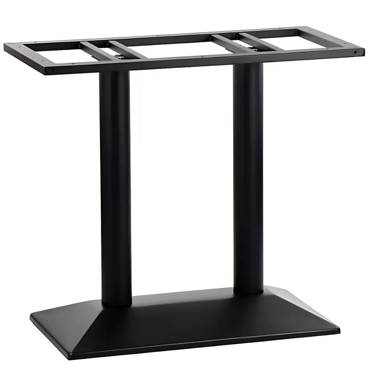 Modern Promerco asztalláb, speciális kialakítású nagyméretű éttermi/szállodai asztalokhoz, praktikus, funkcionális, prémium acél anyag, ellenálló, tartós, talp 70 x 40 cm, asztaltámasz 40 x 80 cm, fekete