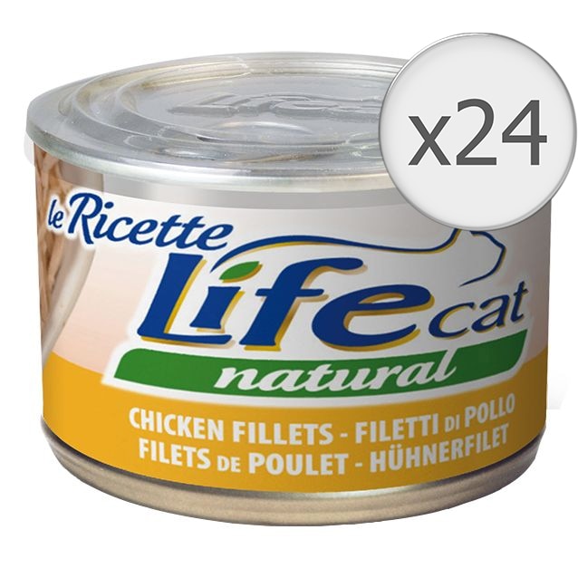 Hrana umeda pentru pisici Life Le Ricette, Pui, 150 gx24 buc