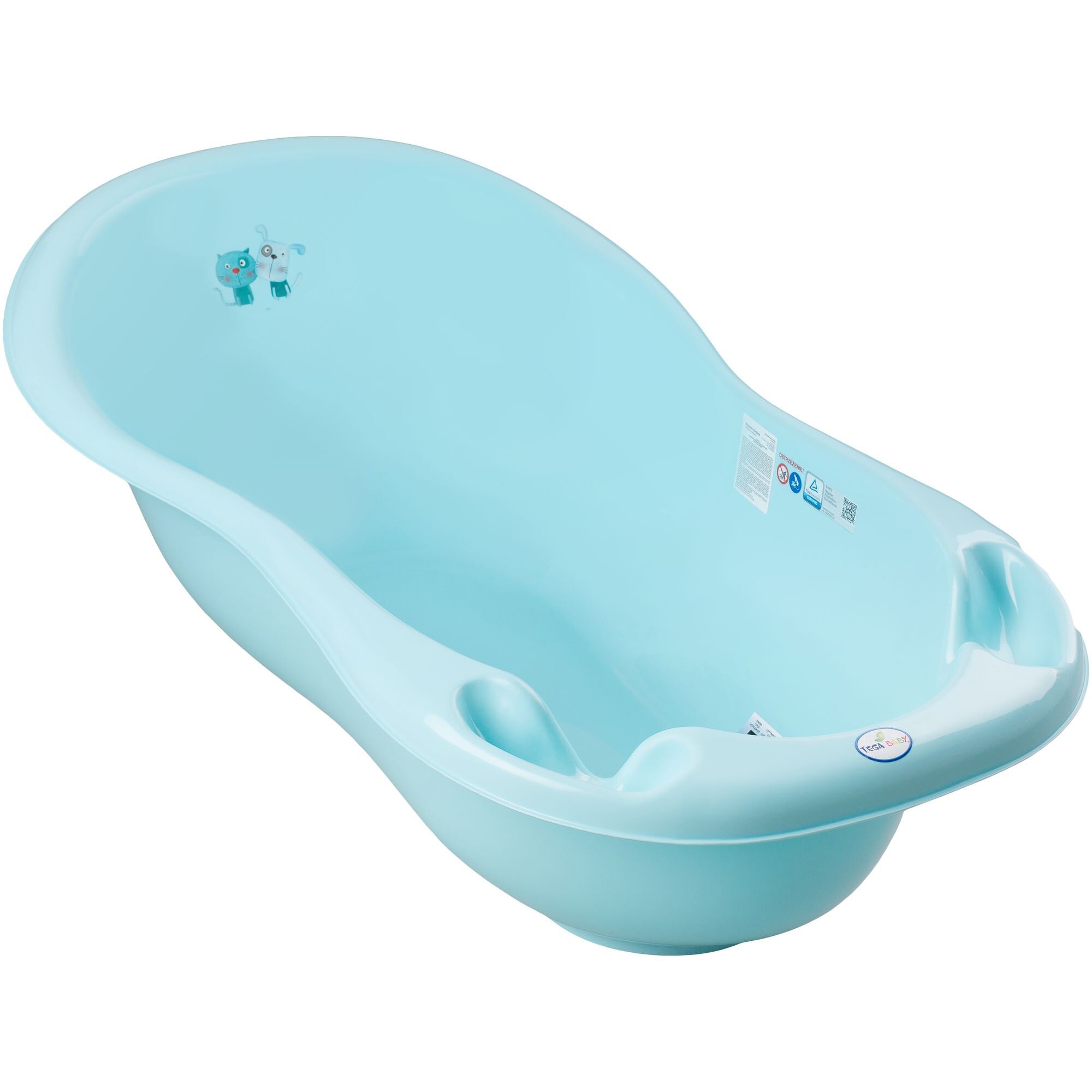 Cadita Piscot 102 cm Pisicuta cu Senzor de Temperatura - Tega Baby - Turcoaz