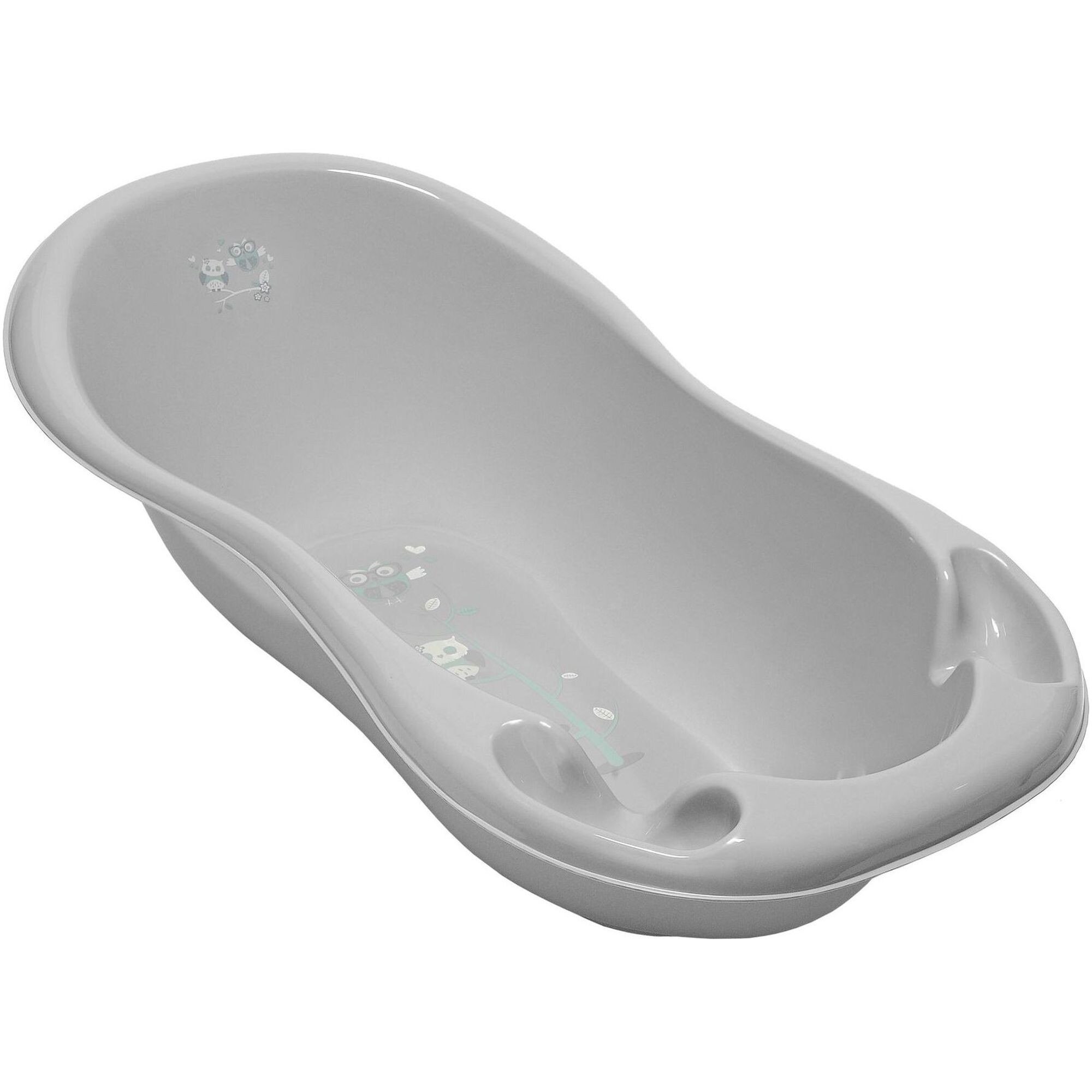 Cadita Piscot 102 cm Bufnita cu Senzor de Temperatura - Tega Baby - Gri