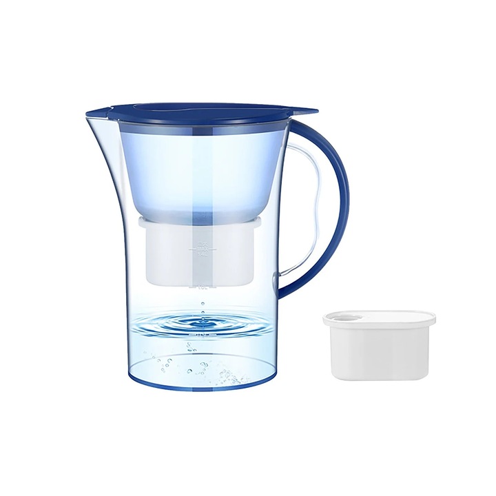 Cana filtranta mare cu 10 cani, 6 filtre, 5X durabilitate, albastra, 5.9"x8.66"x5.03"