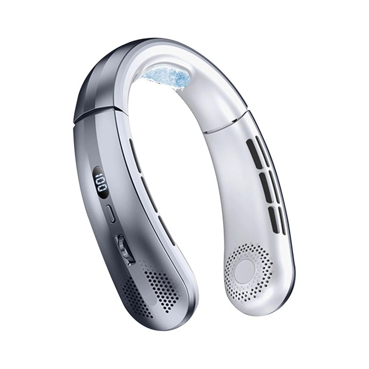 Преносим вентилатор за врата, 1800mAh, 3 скорости, сгъваем дизайн, 19.8x18.4cm