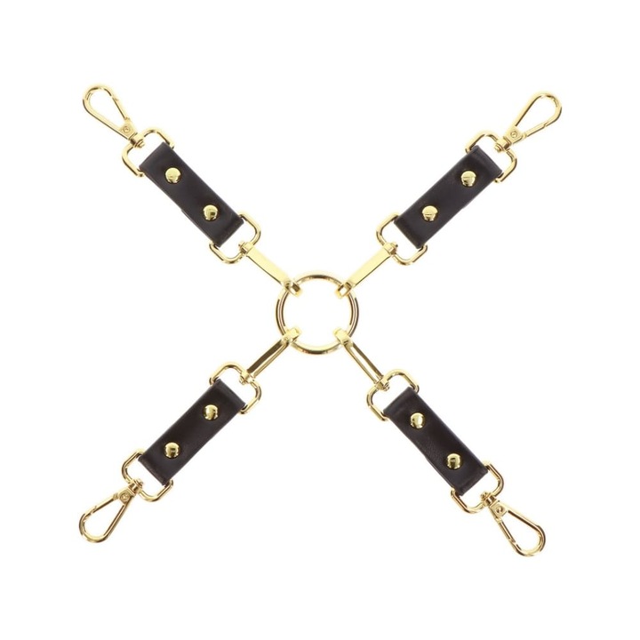 Каиши за Белезници Hogtie Taboom Vogue, Черен/Златист