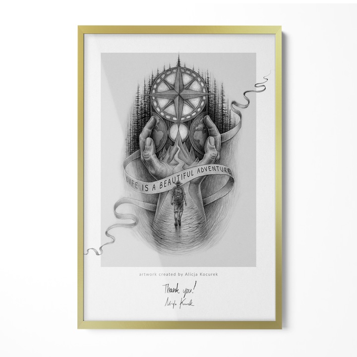 Rama tablouri, Tulup, Auriu, 40x60 cm, 010770790030400281328