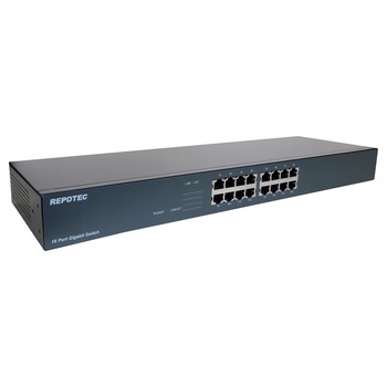 Switch REPOTEC RP-G1600DvB, Giga Ethernet, 16 porturi, rack 19 Switch REPOTEC RP-G1600DvB, Giga Ethernet, 16 porturi, rack 19