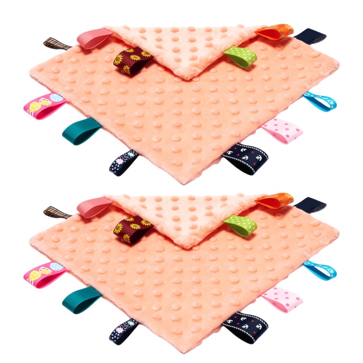 Bababiztonsági takaró, Enforose, 2 darabos készlet, 25x25cm, többszínű